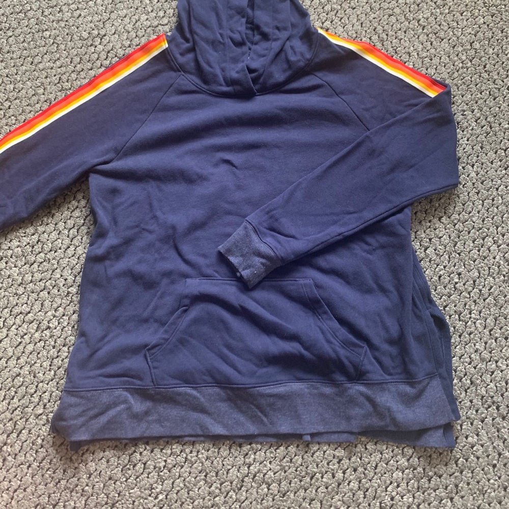 Navy Striped Hoodie